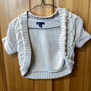 Girls sweater short / cropped size 4-5 tan / cream color GAP kids